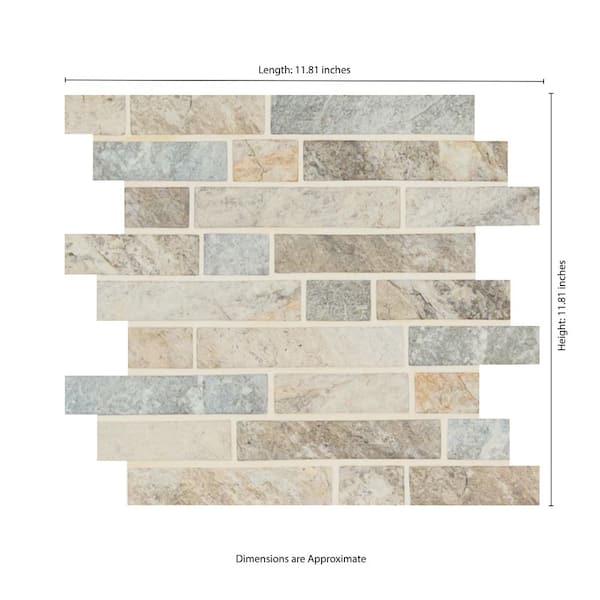 MSI      Night Sky Interlocking 11.81 in. x 11.81 in. x 8mm Matte Glass Mesh-Mounted Mosaic Tile (0.97 sq. ft.)