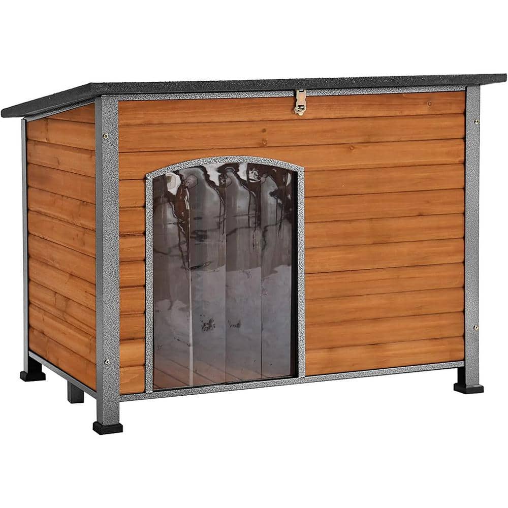 Wooden Heavy-Duty Dog Crates House with Strong Iron Frame, Large Size, Brown price history on PriceWatchPro