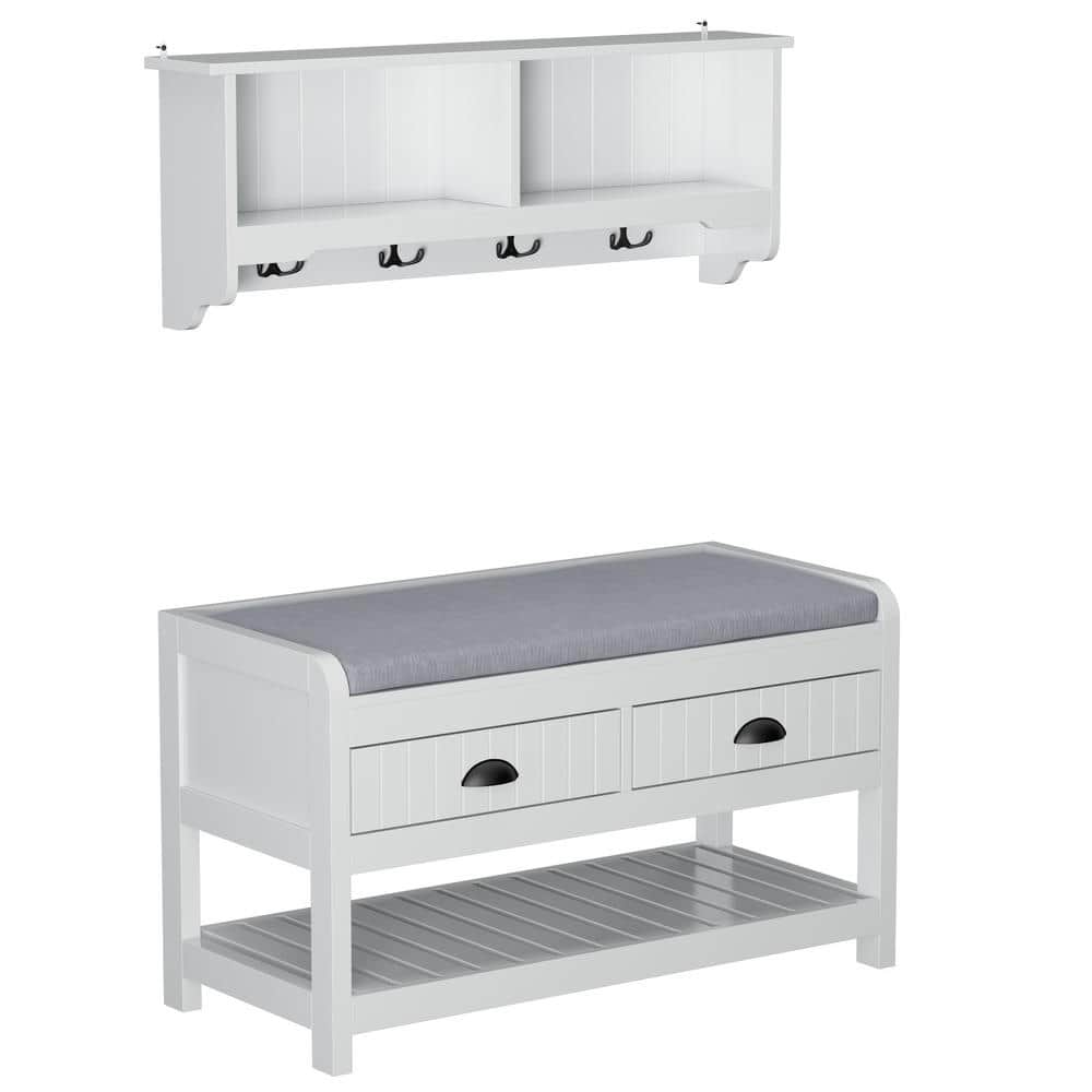 Fufu Gaga In H X In W White Wooden Shoe Storage Cabinet