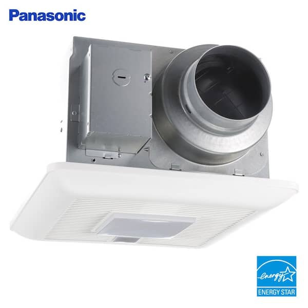 Panasonic WhisperSense DC fan-LED Lights Motion and Humidity Sensors Delay Timer Pick-A-Flow Speed Selector 50, 80 or 110 CFM