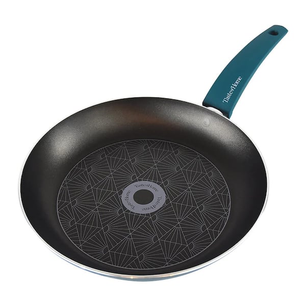 Taste of Home 11 in. Aluminum Nonstick Skillet in Sea Green