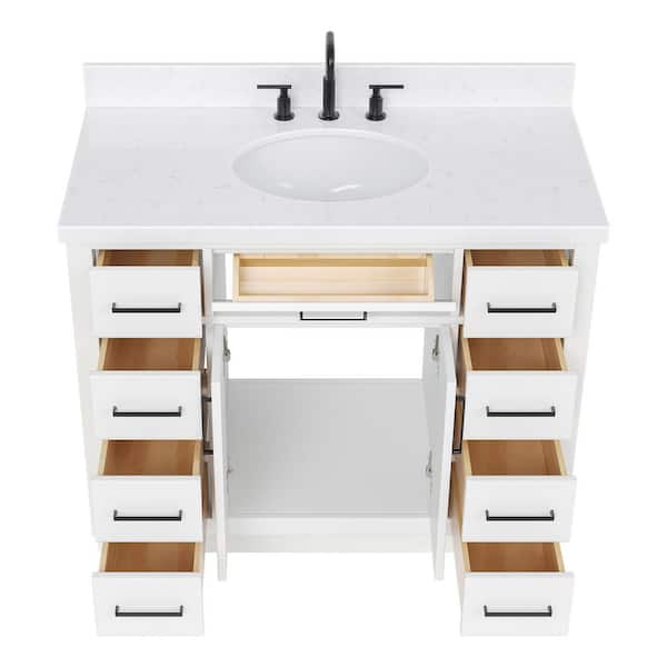 ARIEL Hepburn 42 in. W x 22 in. D x 36 in. H Single Sink