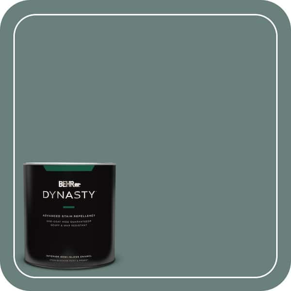 BEHR DYNASTY 1 qt. #N430-5 Aspen Valley One-Coat Hide Semi-Gloss Enamel Interior Stain-Blocking Paint and Primer