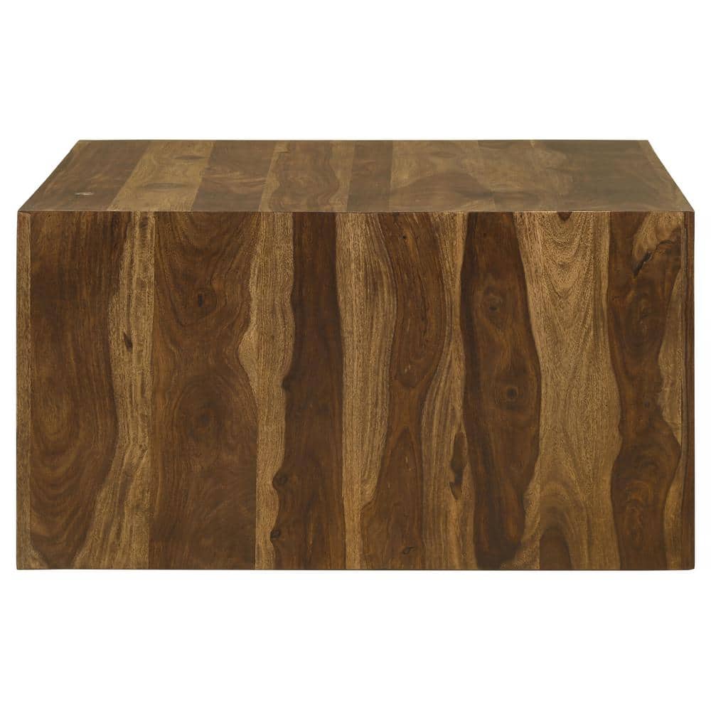 Odilia Auburn Brown Solid Sheesham Wood Square Coffee Table