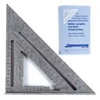 25 cm Metric Speed Square, Rafter / Carpenter Square Layout Tool with Plain Markings and Blue Book