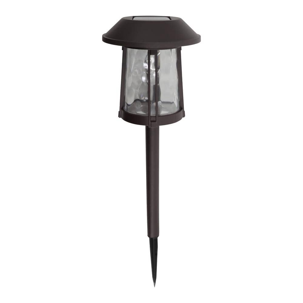 Weston Solar Bronze LED Path Light with Water Lens; 10 Lumens -  Hampton Bay, 32301-W61