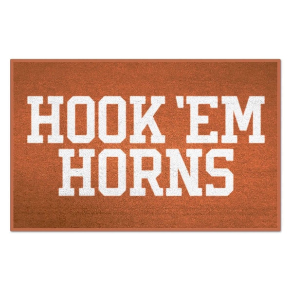 FANMATS Texas Orange 19 in. x 30 in. Starter Mat Accent Rug