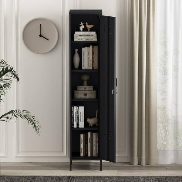 Manhattan Comfort Naomi 5-Adjustable Shelf Steel Single Locker
