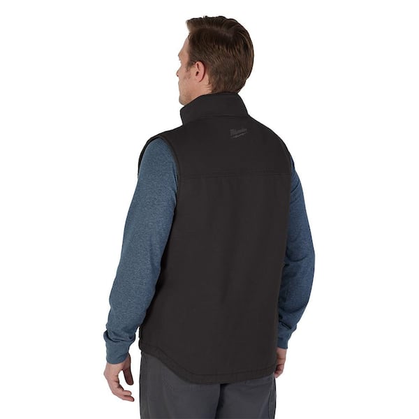 Milwaukee Men's 2X-Large Black Heavy-Duty Sherpa-Lined Vest with 5