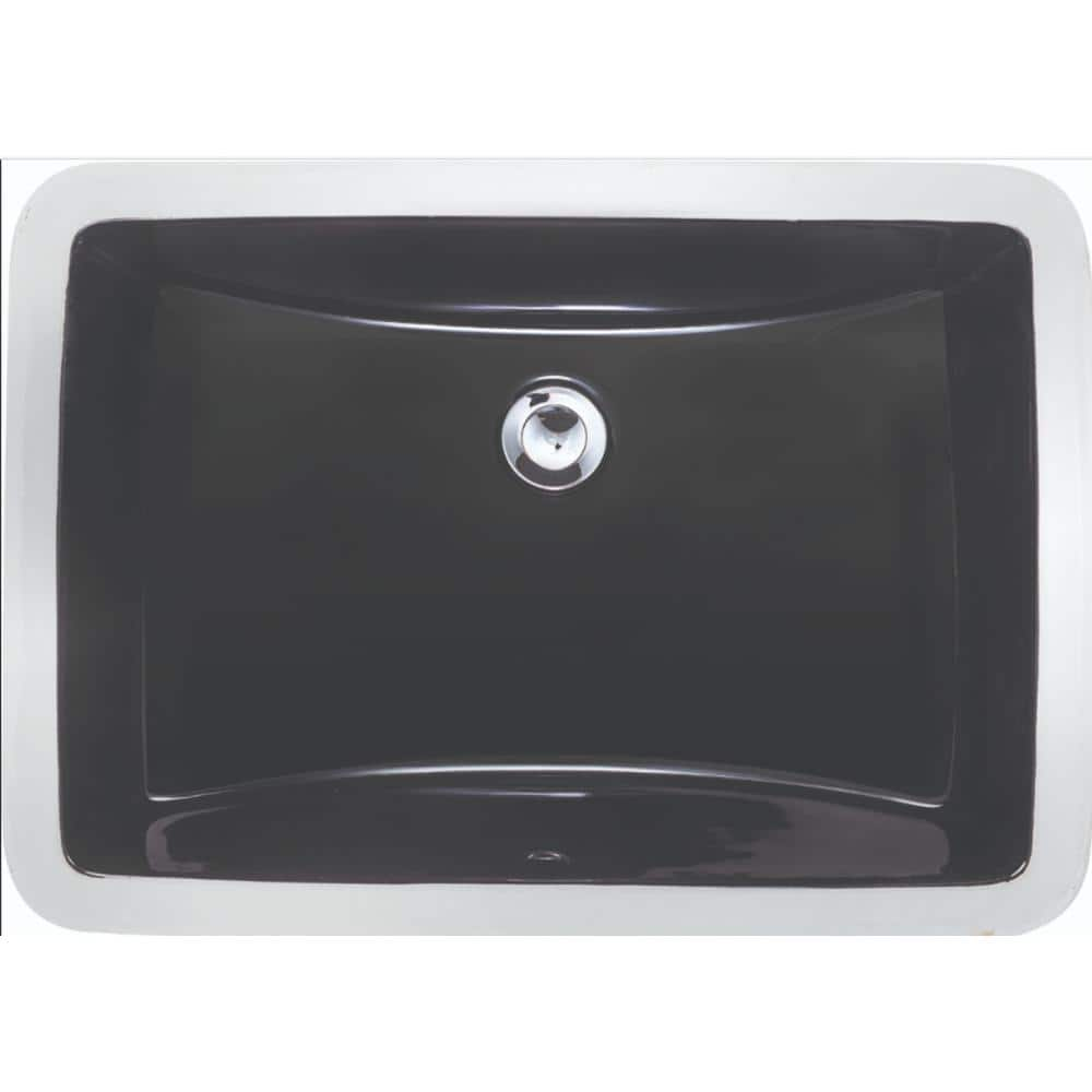 20 In X 15 75 In Ceramic Bathroom Undermount Sink In White CUPC 16GS   Black Enamel Glaze Undermount Bathroom Sinks 16gs 666 33605 64 1000 