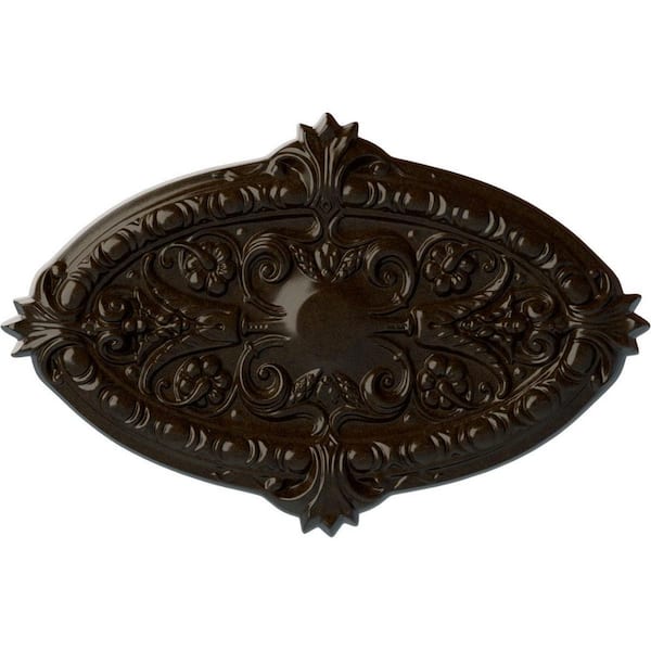 Ekena Millwork 1-3/4 in. x 26-3/8 in. x 17-1/4 in. Polyurethane Marcella Ceiling, Bronze