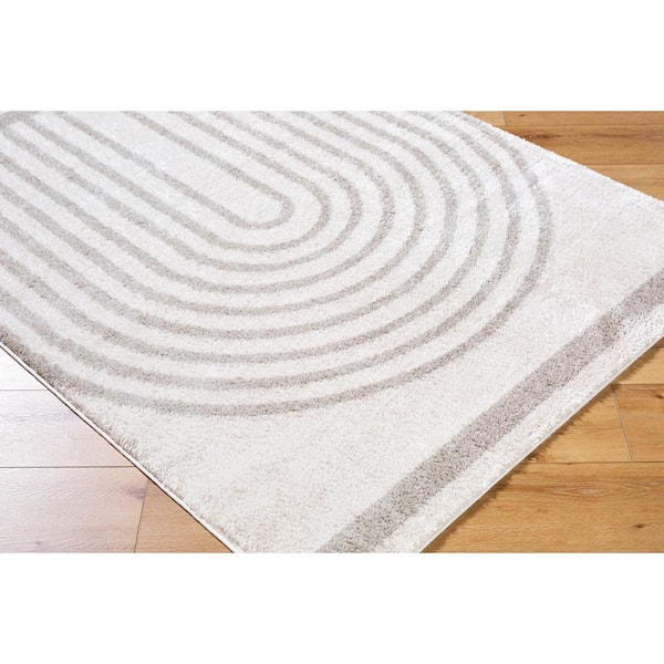 Fossay Shag Grey 8 ft. x 10 ft. Modern Indoor Area Rug