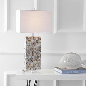 Cannon 29 in. Natural/Clear Seashell and Crystal Table Lamp