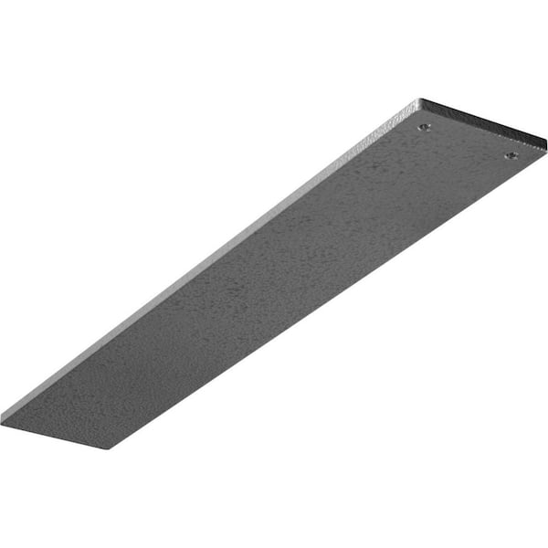 Ekena Millwork 0.25 in. x 3 in. x 18 in. Steel Hammered Gray Logan Bracket