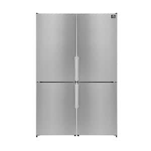 Guardia 46.8 in. Stainless Steel Bottom Freezer Refrigerator, 21.6 cu. ft.