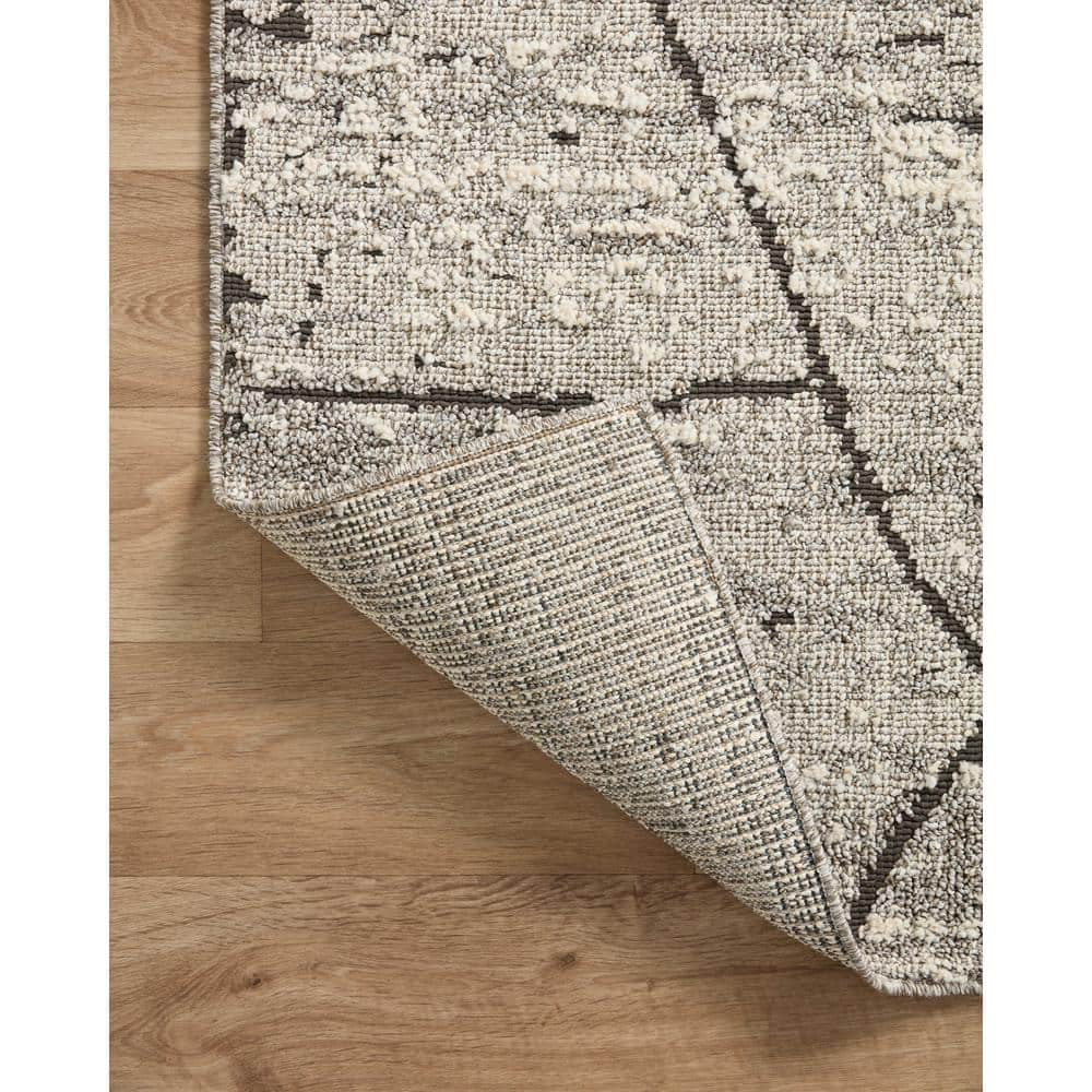 Fabian Gray and Charcoal Wool Blend Geometric Area Rug