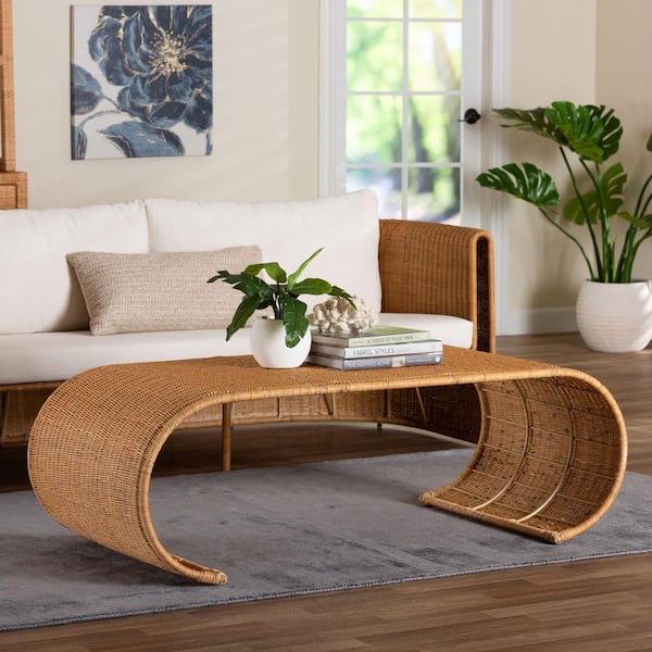 Tavolini da caffè 2 pezzi Rattan naturale