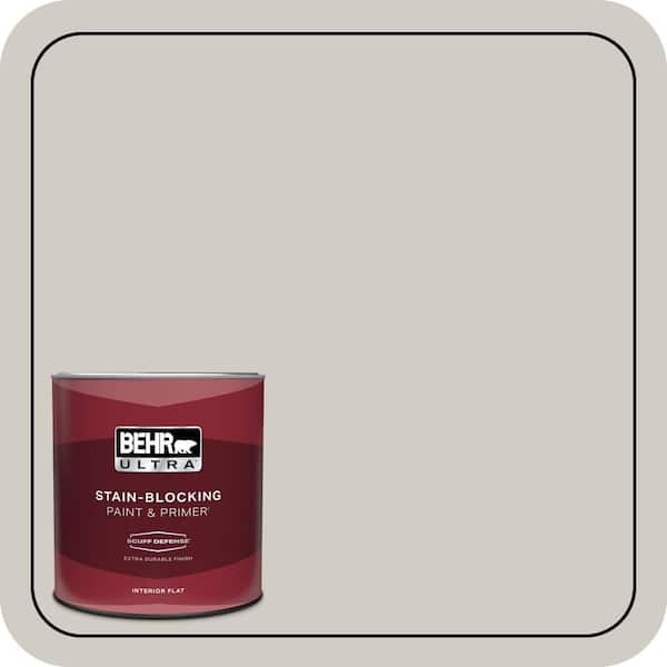 BEHR ULTRA 1 qt. Home Decorators Collection #HDC-NT-20 Cotton Grey Extra Durable Flat Interior Paint & Primer