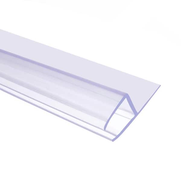 Fab Glass and Mirror Clear 95 in. Length Shower Door Sweep Polycarbonate H-Jamb 180° For 3/8 in. Glass