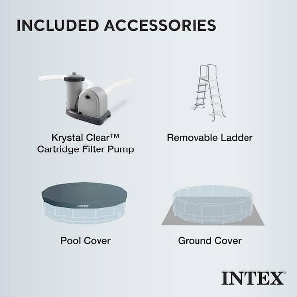Prism Frame 18 ft. Round 48 in. Deep Above Ground Pool Set