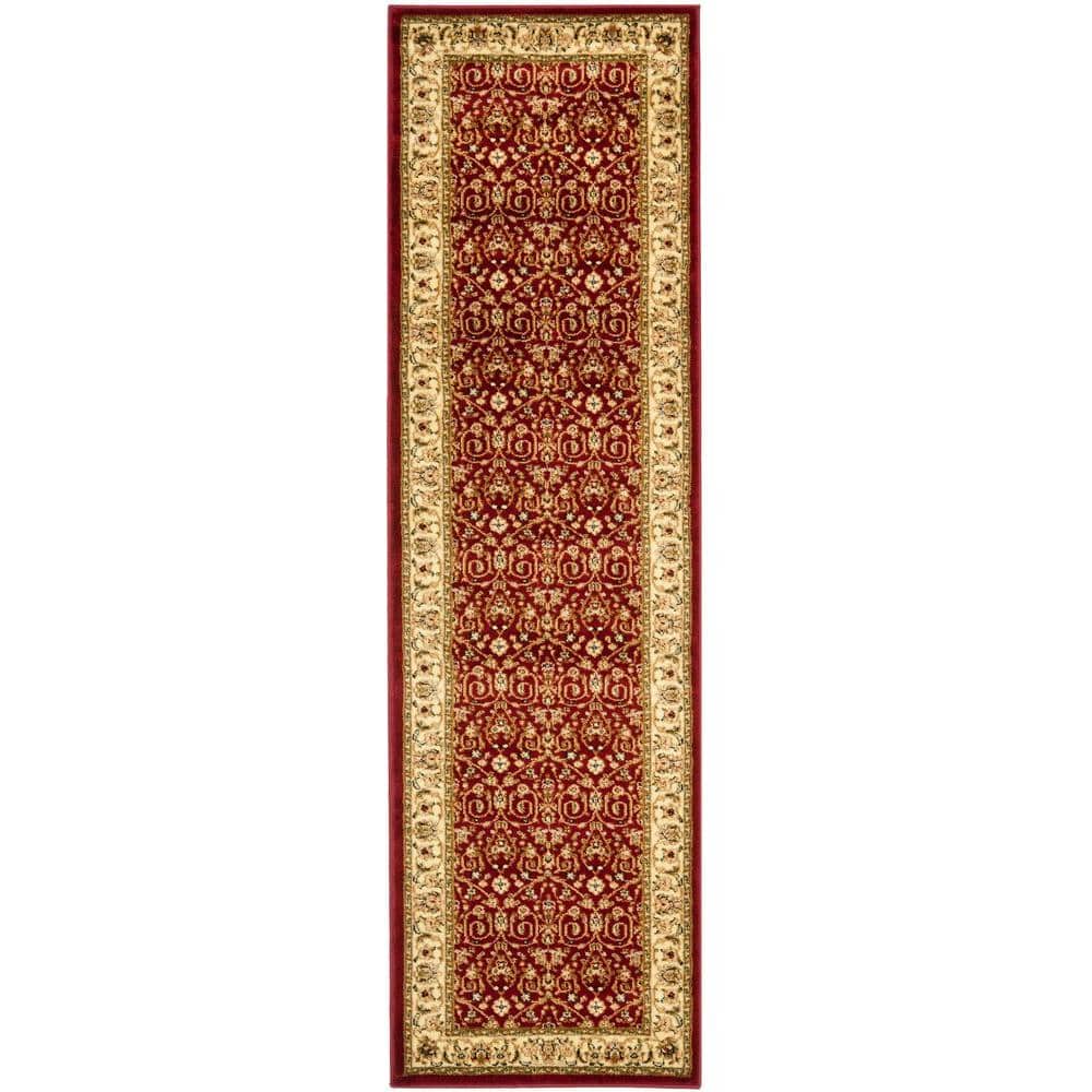 Lyndhurst Red and Beige Power Loomed Area Rug