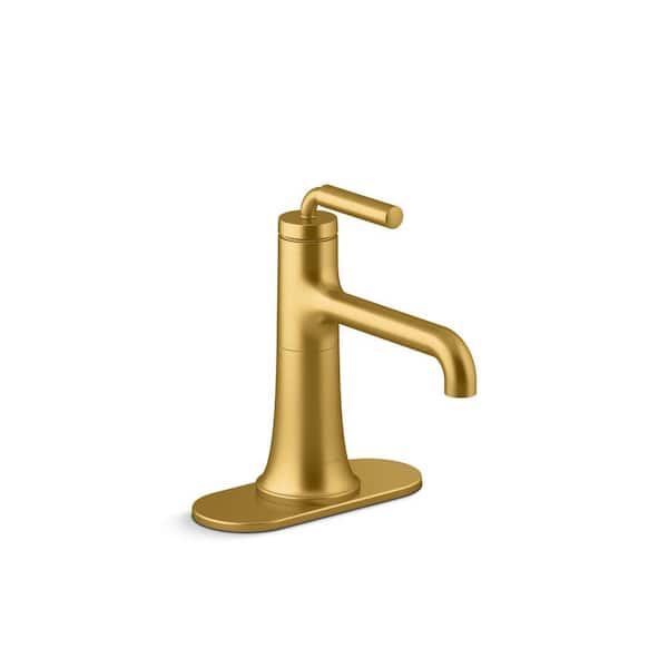 KOHLER Tone Single Handle Single-Hole 1.2 GPM Bathroom Sink Faucet in Vibrant Brushed Moderne Brass