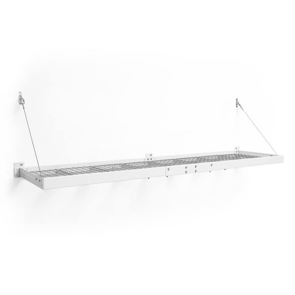 NewAge Products Pro Series 24 in. x 96 in. Steel Garage Wall Shelving in White (2-Pack)