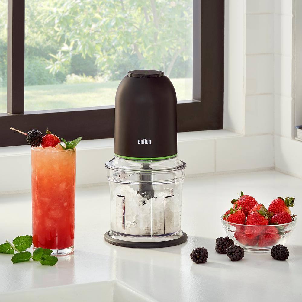 Compact Black and Clear Variable Speed Mini Food Processor