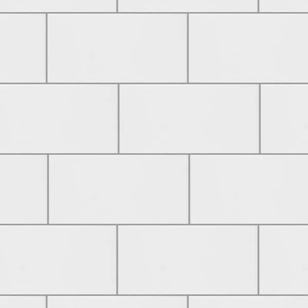 Merola Tile Projectos Urban Glossy White 3-7/8 in. x 7-3/4 in. Ceramic Wall Take Home Tile Sample