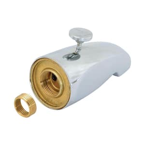 Brass Diverter Spout with Face Bushing, Chrome