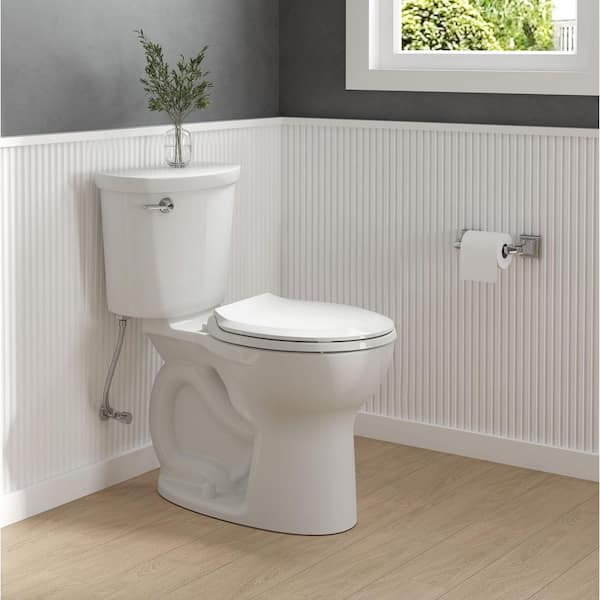 Cadet 12 in. Antimicrobial 2-Piece 1.28 GPF Single Flush Chair Height Round Toilet with Slow Close Seat in White