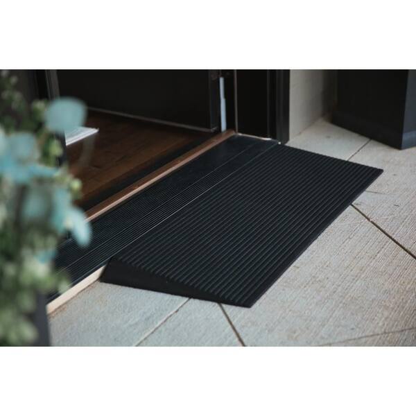 EZ-ACCESS TRANSITIONS Angled Entry Mat, Black, 1.75 in. TAEMBLK01