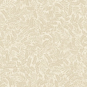 Mini Leaf Trail Beige Non-Pasted Wallpaper (Covers 56 sq. ft.)
