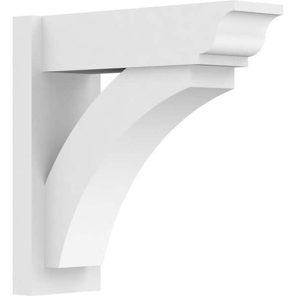Ekena Millwork Thorton 7 in. W x 20 in. H x 20 in. D Signature Urethane Polyurethane Outlooker with Traditional Ends
