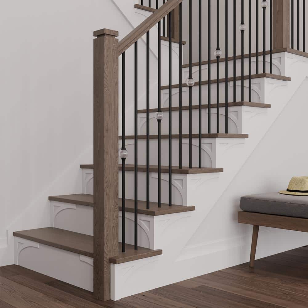 Embossed Birch Right Hand Stair Bracket for Elegant Stairways