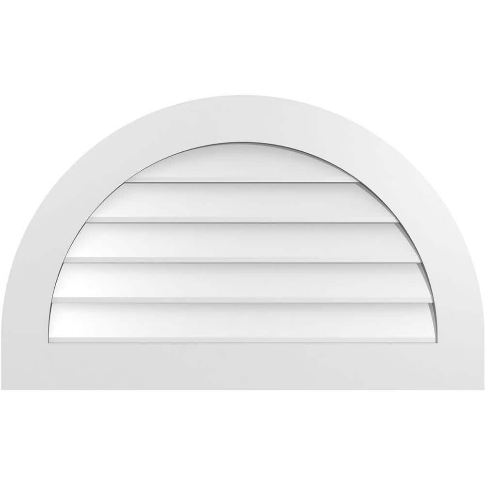 "36"" x 22"" Round Top Surface Mount PVC Gable Vent: Non-Functional with Standard Frame" price history on PriceWatchPro