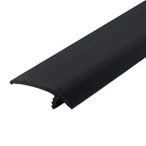 1-1/2 in. Black Flexible Polyethylene Offset Barb Bumper Tee Moulding Edging 25 foot long Coil