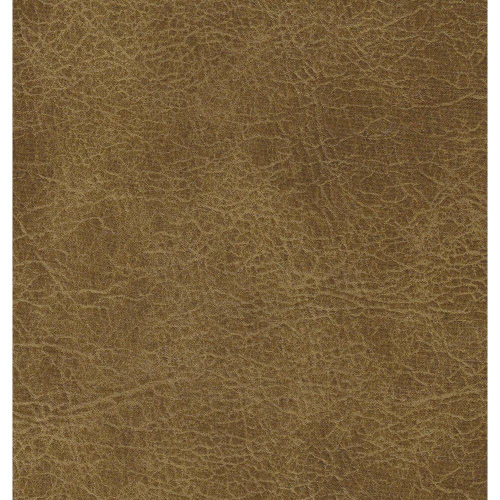 Light Brown Tufted Faux Leather Upholstered Bench