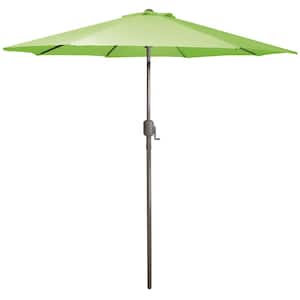 9 ft. Outdoor Patio Market Umbrella with Hand Crank and Tilt Lime Green