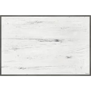 "Light Snow" by Parvez Taj Floater Framed Canvas Abstract Art Print 16 in. x 24 in.