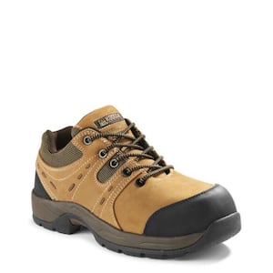 Men's Trail Low Waterproof Work Shoes - Composite Toe - Brown Size 7.5(M)