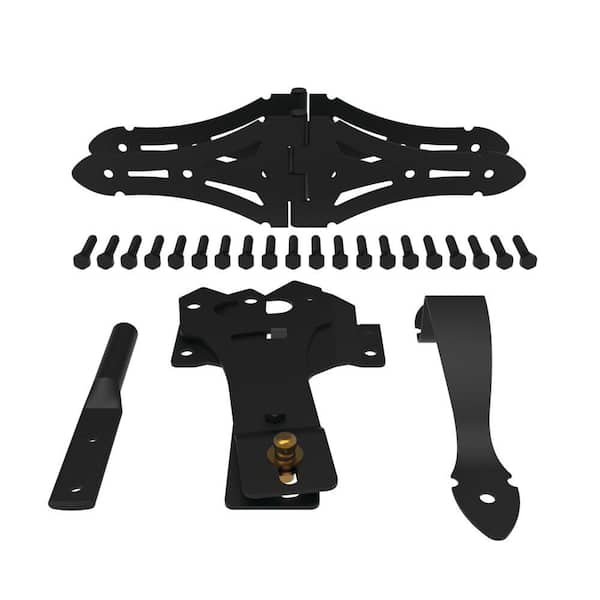 Barrette Outdoor Living Heavy-Duty Wood Gate Kit - Black