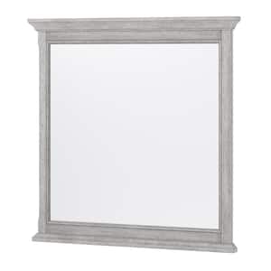 Ellery 32 in. W x 32 in. H Square Framed Wall Hung Bathroom Vanity Mirror in Vintage Grey