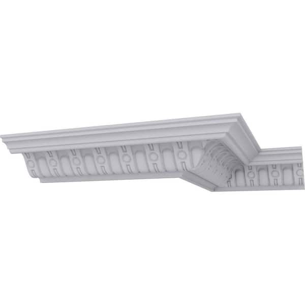 Ekena Millwork SAMPLE - 2-1/8 in. x 12 in. x 4 in. Polyurethane Sequential Crown Moulding