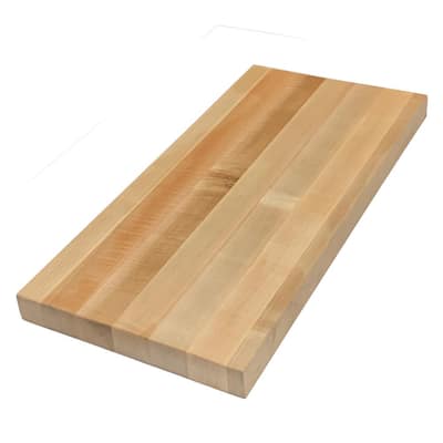 2 in. x 12 in. x 8 ft. Finished Maple Butcher Block Hardwood Board