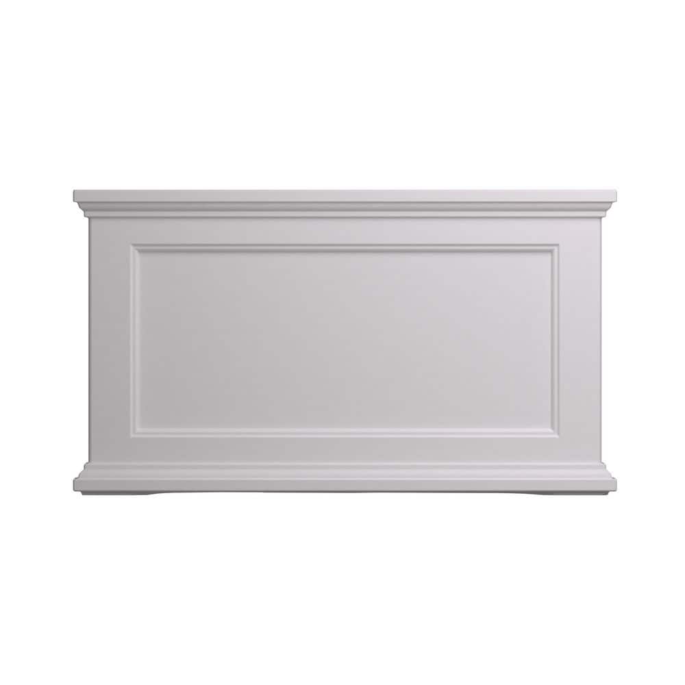 White 20x36 Polyethylene Outdoor Patio Planter with Water Reservoir