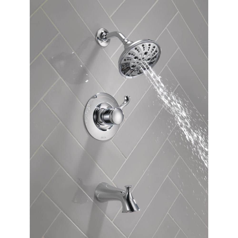 Esato Chrome Wall Mounted Tub and Shower Faucet Set