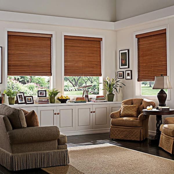 Custom Motorized 2 Inch Real Wood Blinds