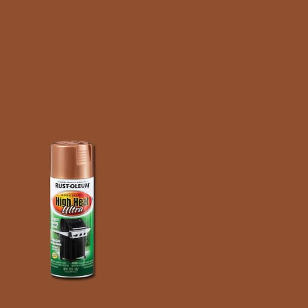 Rust Oleum Specialty 12 Oz High Heat Ultra Semi Gloss Aged Copper Spray Paint 6 Pack 241232 The Home Depot