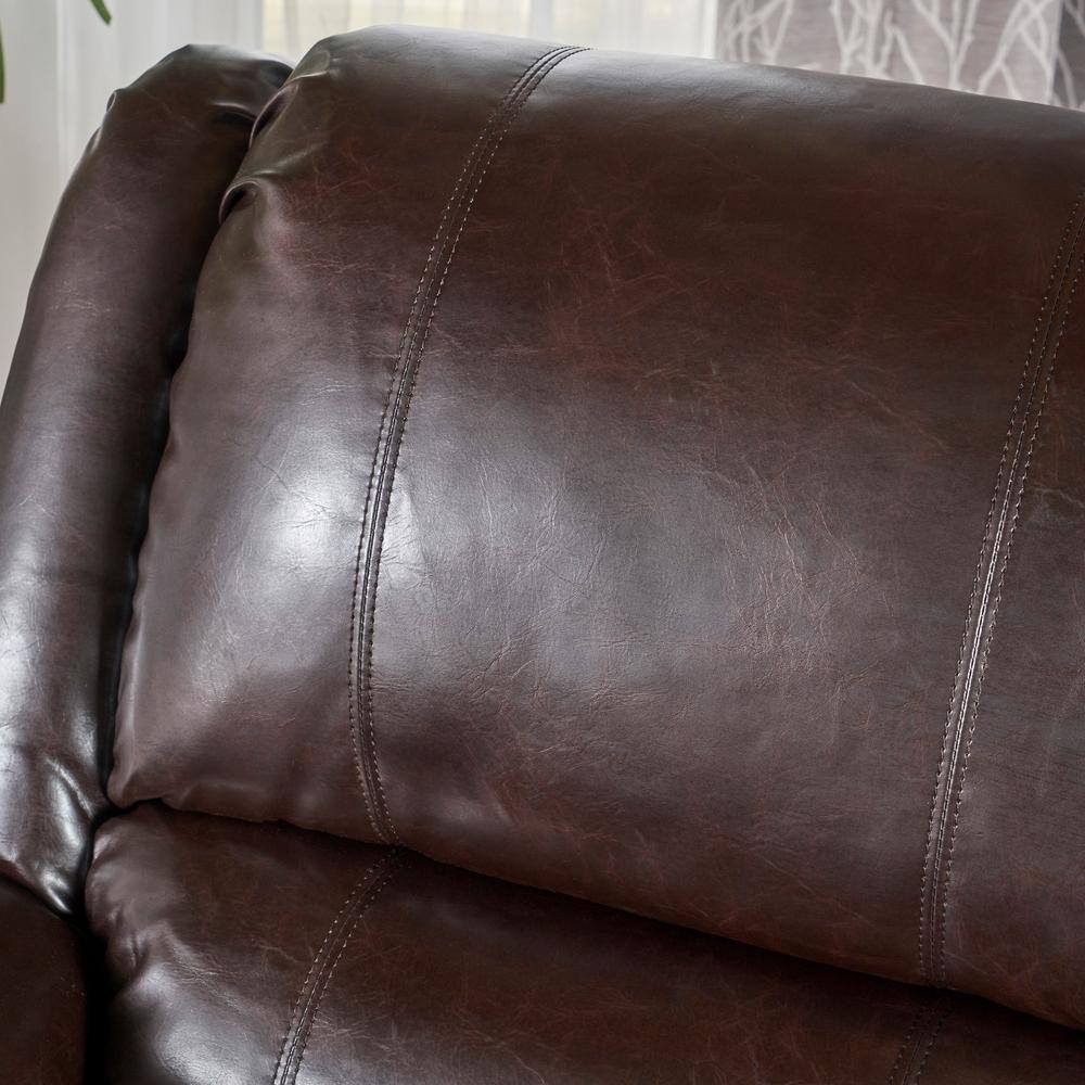 Jemma Brown Leather Swivel Recliner Chair